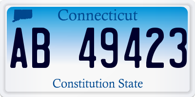 CT license plate AB49423