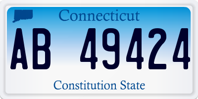 CT license plate AB49424