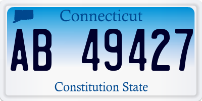 CT license plate AB49427
