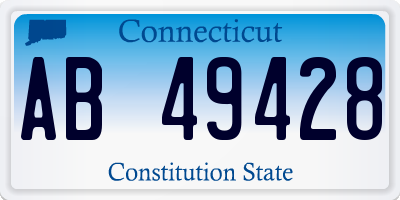 CT license plate AB49428