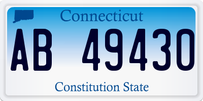 CT license plate AB49430