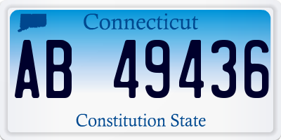 CT license plate AB49436