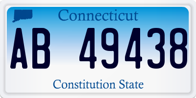 CT license plate AB49438