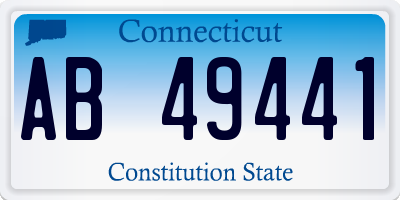 CT license plate AB49441