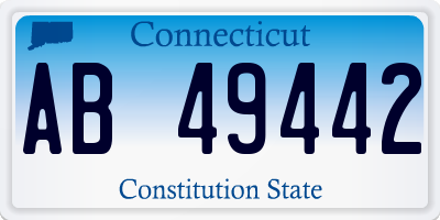 CT license plate AB49442