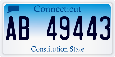 CT license plate AB49443