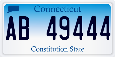 CT license plate AB49444