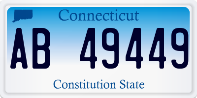 CT license plate AB49449