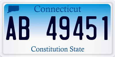 CT license plate AB49451