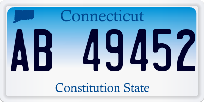 CT license plate AB49452