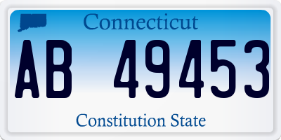 CT license plate AB49453