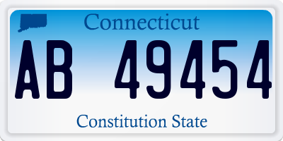 CT license plate AB49454