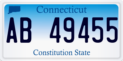 CT license plate AB49455