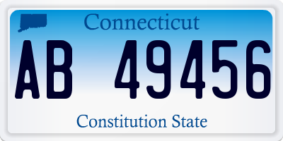 CT license plate AB49456