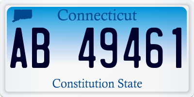 CT license plate AB49461