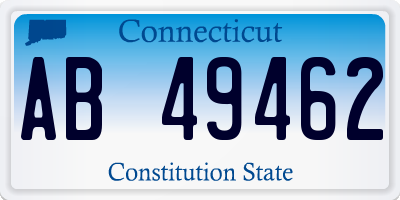 CT license plate AB49462