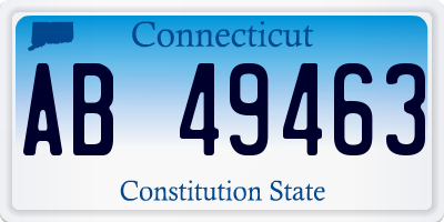 CT license plate AB49463