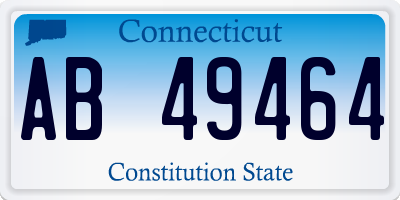 CT license plate AB49464