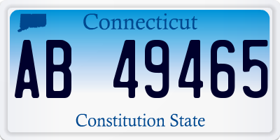 CT license plate AB49465