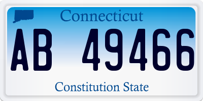 CT license plate AB49466