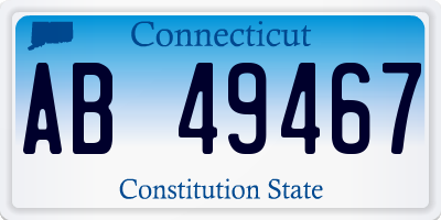 CT license plate AB49467