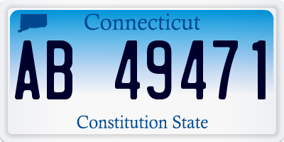 CT license plate AB49471