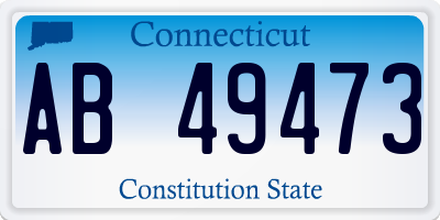 CT license plate AB49473