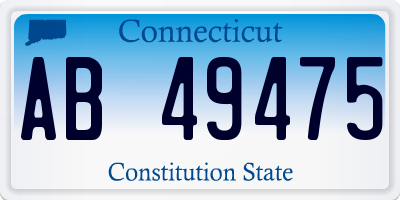 CT license plate AB49475