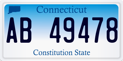 CT license plate AB49478