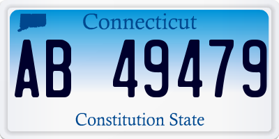 CT license plate AB49479