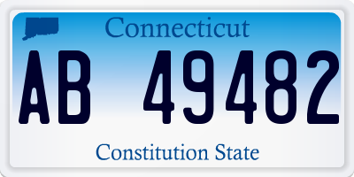 CT license plate AB49482