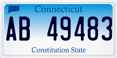 CT license plate AB49483