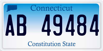 CT license plate AB49484