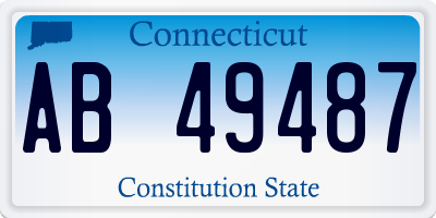 CT license plate AB49487