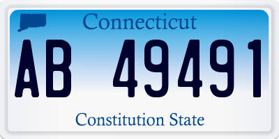 CT license plate AB49491