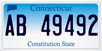 CT license plate AB49492