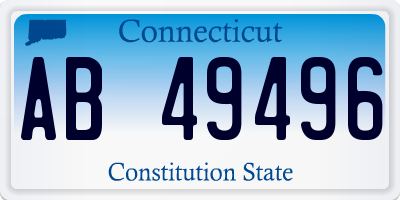 CT license plate AB49496