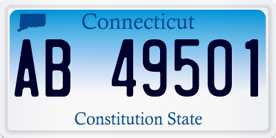 CT license plate AB49501