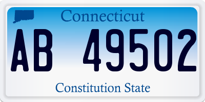 CT license plate AB49502