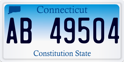 CT license plate AB49504