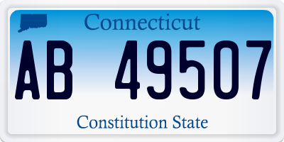 CT license plate AB49507