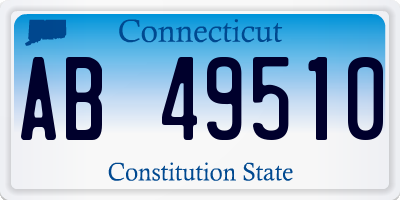 CT license plate AB49510