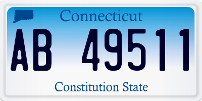 CT license plate AB49511