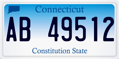 CT license plate AB49512