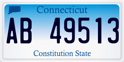 CT license plate AB49513