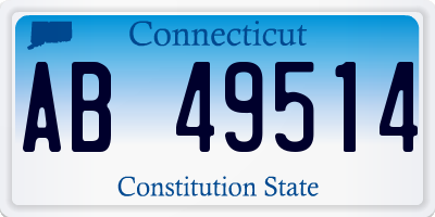 CT license plate AB49514