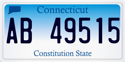 CT license plate AB49515