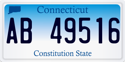 CT license plate AB49516