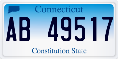 CT license plate AB49517