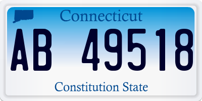 CT license plate AB49518